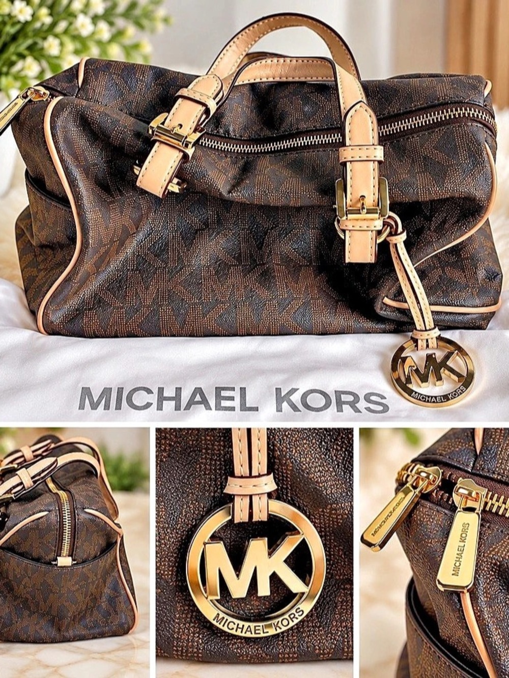 Michael Kors Brown & Tan Satchel